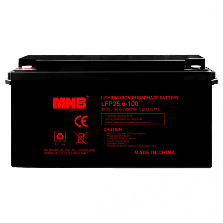 Аккумулятор MNB LP25,6-100, LiFePO4, 100 Ач, 25,6В